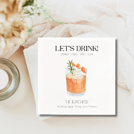 Custom Signature Cocktail Wedding Napkins  Pappersservett