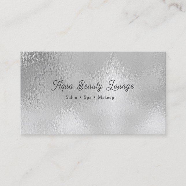 Custom Silver Salon | Beauty Spa Visitkort (Framsida)