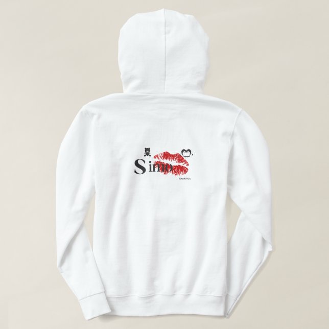  Custom Simo Name Apparel - Modern Streetwear Styl Hoodie (Design baksida)