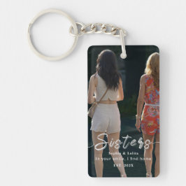 Custom Sisters Photo Keychain – Gift for Her