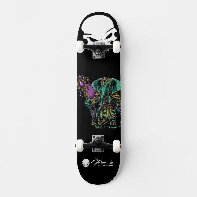 Custom Skateboard Deck - "Elephant Druid" (Framsida)