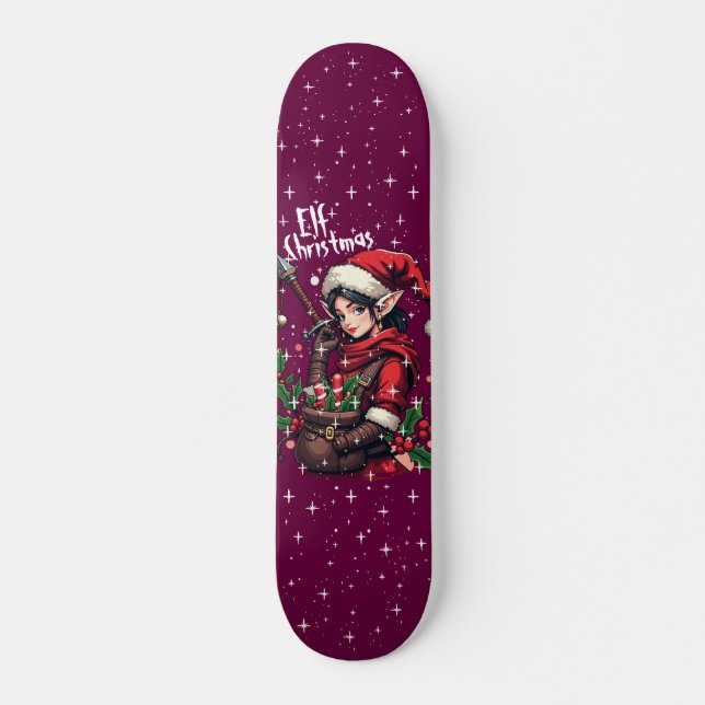 Custom Skateboard Deck - "Elf Christmas" (Framsida)