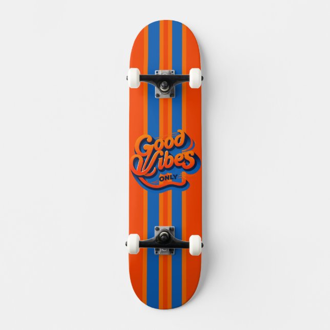 Custom Skateboard Deck - "Good Vibes" (Framsida)