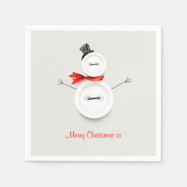 Custom Snowman Merry Christmas Paper Napkins Pappersservett
