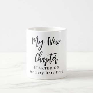 Custom Sobriety Mug – “My New Chapter Started On”  Kaffemugg