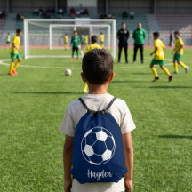 Custom Soccer Drawstring Bag Soccer Name Team