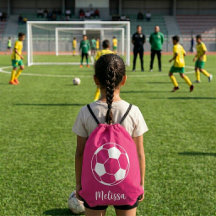Custom Soccer Drawstring Bag Soccer Name Team