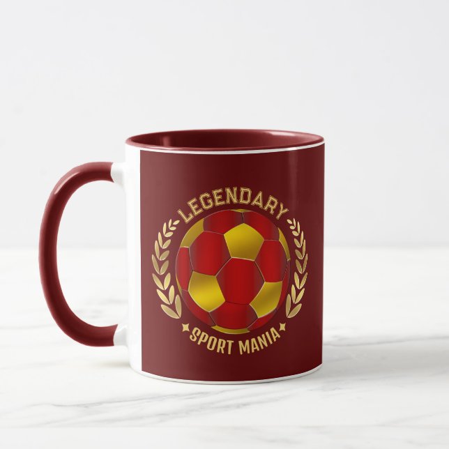 Custom  Soccer  Logo For Men Mugg (Vänster)
