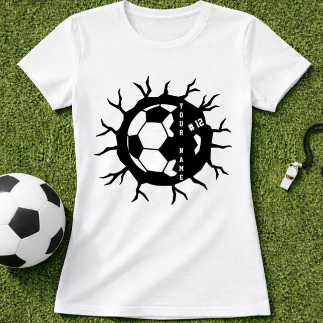 Custom Soccer Player Name Paint Splash Ball T Shirt (Skapare uppladdad)