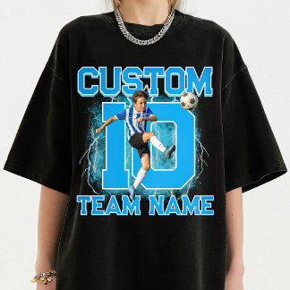 Custom Soccer player tee, personalized your number T Shirt