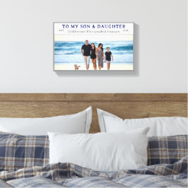 Custom Son & Daughter's Day Family Photo Canvas