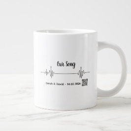 Custom Soundwave Song Code Mug-Personalized Voice  Jumbo Mugg
