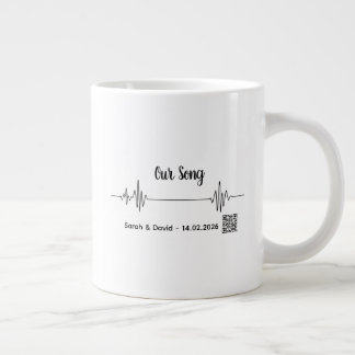Custom Soundwave Song Code Mug-Personalized Voice  Jumbo Mugg