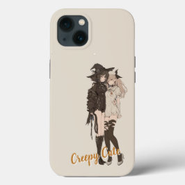 Custom Spooky Beautiful Muted Beige Goth AnimeGirl