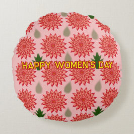 Custom Spring Flower Women's Day PatWrapping Paper Rund Kudde