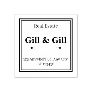 Custom Square Real Estate Address Stamp – Professi Stämpel