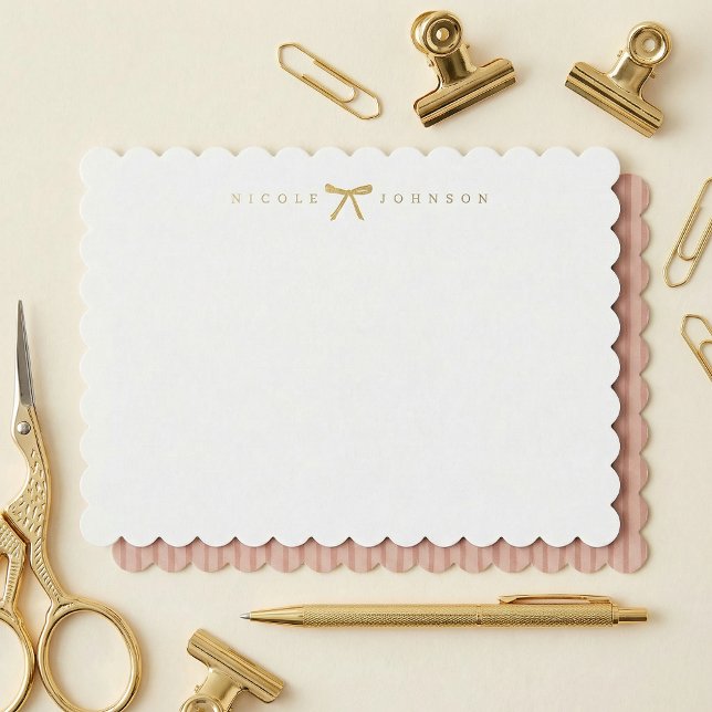 Custom Stationery Note Card with Bow For Her (Skapare uppladdad)