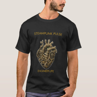 Custom Steampunk Mechanical Heart Gears Biomechani T Shirt