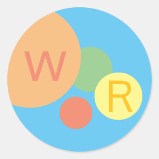 custom Sticker pastel rainbow confetti circles fun Runt Klistermärke