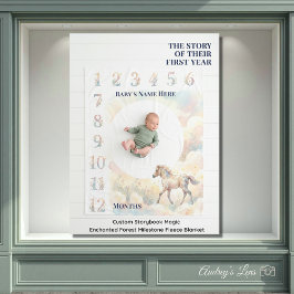 Custom Storybook Magic Enchanted Forest Milestone  Fleecefilt