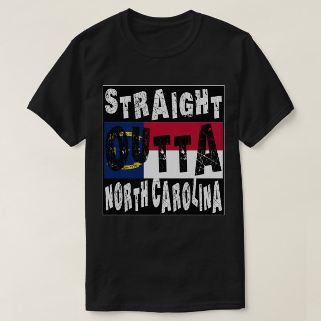 CUSTOM Straight Outta North Carolina Meme T-shirt (Design framsida)