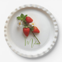 Custom Strawberry Sprig Flower Foliage Name
