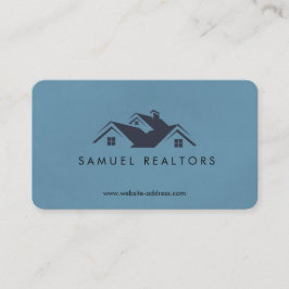 Custom Stylish Modern Real Estate Home Logo Visitkort