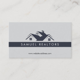 Custom Stylish Modern Real Estate Home Logo Visitkort