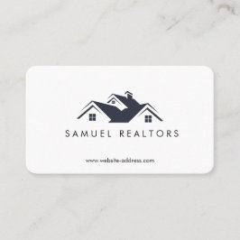 Custom Stylish Modern Real Estate Home Logo Visitkort