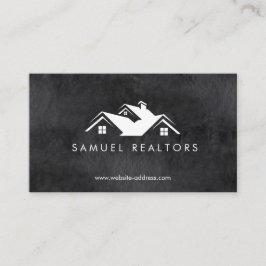 Custom Stylish Modern Real Estate Home Logo Visitkort