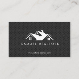 Custom Stylish Modern Real Estate Home Logo Visitkort