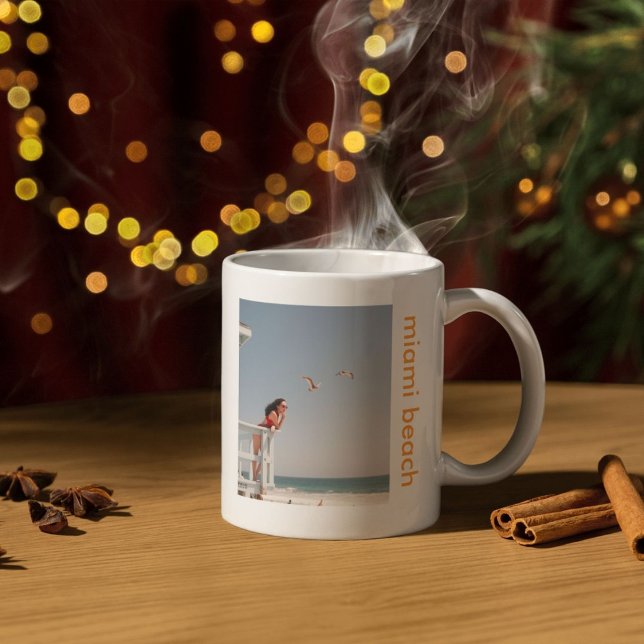 Custom Summer Vibes Design with Bold Typography Kaffemugg (Skapare uppladdad)