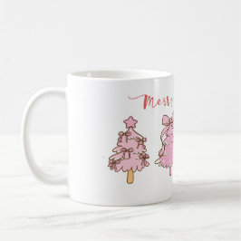 Custom Sweet Aesthetic Girly Hand Drawn Christmas  Kaffemugg