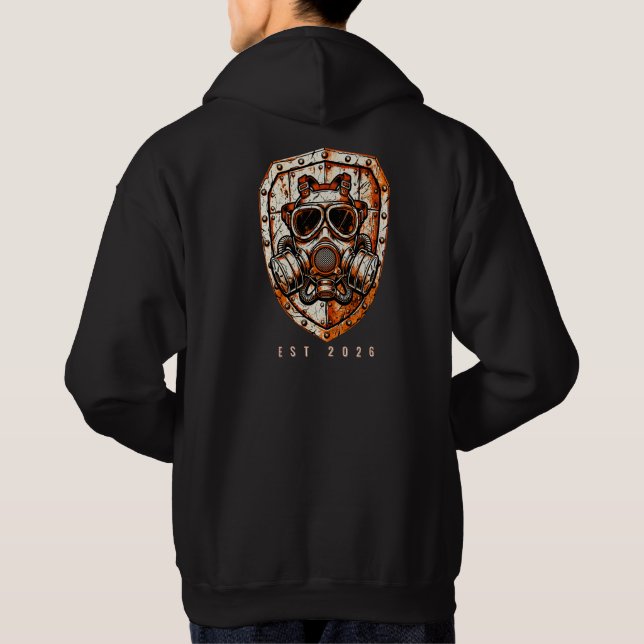 Custom Tactical Gas Mask Operator Pullover Hoodie (Baksida)