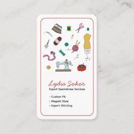 Custom Tailoring & Alterations Seamstress  Visitkort