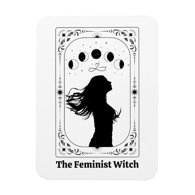 Custom Tarot Add Name Divorce Party Favor Feminist Magnet (Vertikal)