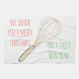 Custom Tea Towels - Whisk You A Merry Christmas Kökshandduk