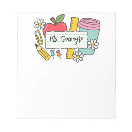 Custom Teacher Back to School & Teacher  Anteckningsblock