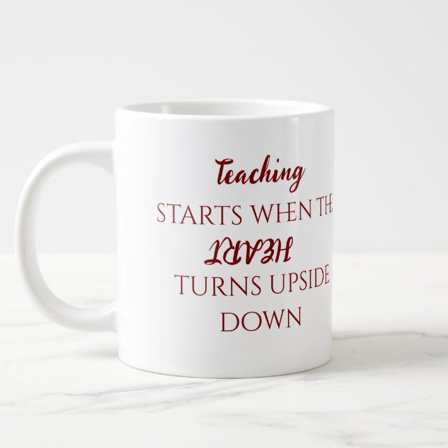 Custom Teacher Gift Mug  Jumbo Mugg (Vänster)
