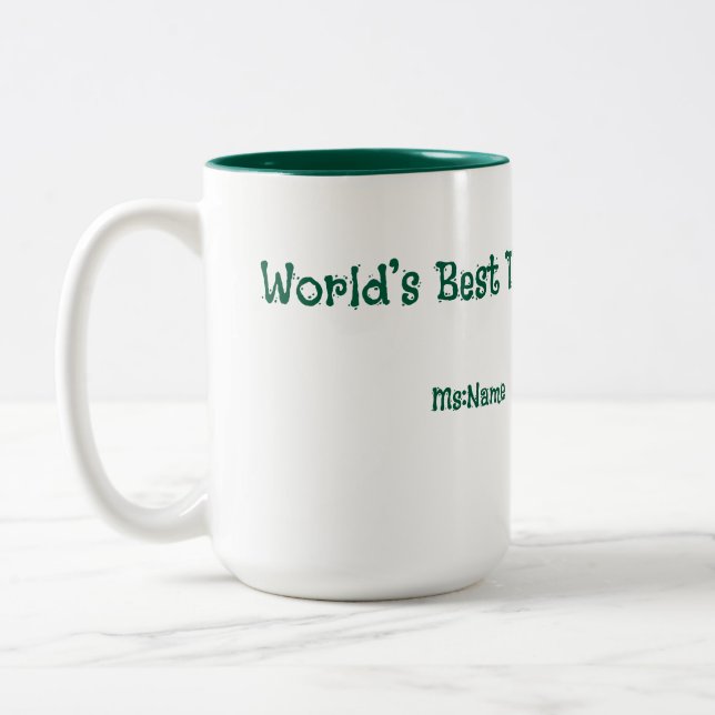 Custom Teacher Gift Mug  Två-Tonad Mugg (Vänster)