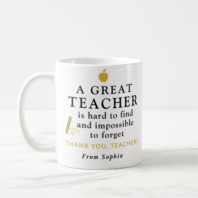 Custom Teacher Mug – A Great Teacher Gift Kaffemugg (Vänster)