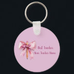 Custom Teacher Name Keychain Teacher Appreciation Nyckelring<br><div class="desc">A beautiful personalized teacher keychain designed to celebrate amazing teachers.
Customize it with the teacher’s name to create a thoughtful and unique gift perfect for teacher appreciation or end-of-year gifts.</div>