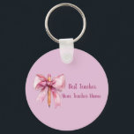 Custom Teacher Name Keychain Teacher Appreciation Nyckelring<br><div class="desc">A beautiful personalized teacher keychain designed to celebrate amazing teachers.
Customize it with the teacher’s name to create a thoughtful and unique gift perfect for teacher appreciation or end-of-year gifts.</div>