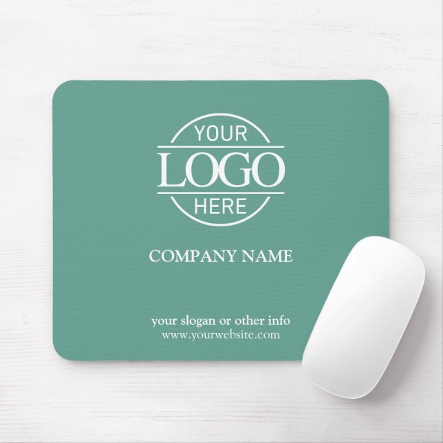 Custom Teal Promotional Company Business Logo Musmatta (Med mus)