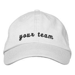 Custom Team Name Minimalist Script  Broderad Keps