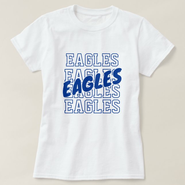 Custom Team Name On Repeat - School Spirit T Shirt (Design framsida)