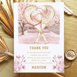 Custom Tennis Luxury Girl Birthday Tack Kort