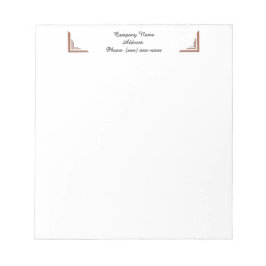 Custom Terracotta Corner Business Notepad Anteckningsblock