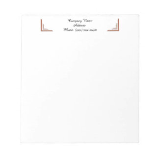 Custom Terracotta Corner Business Notepad Anteckningsblock