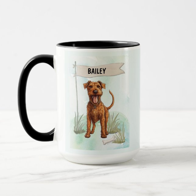 Custom Terrier Name Mug Personalized Dog Lover Mugg (Vänster)